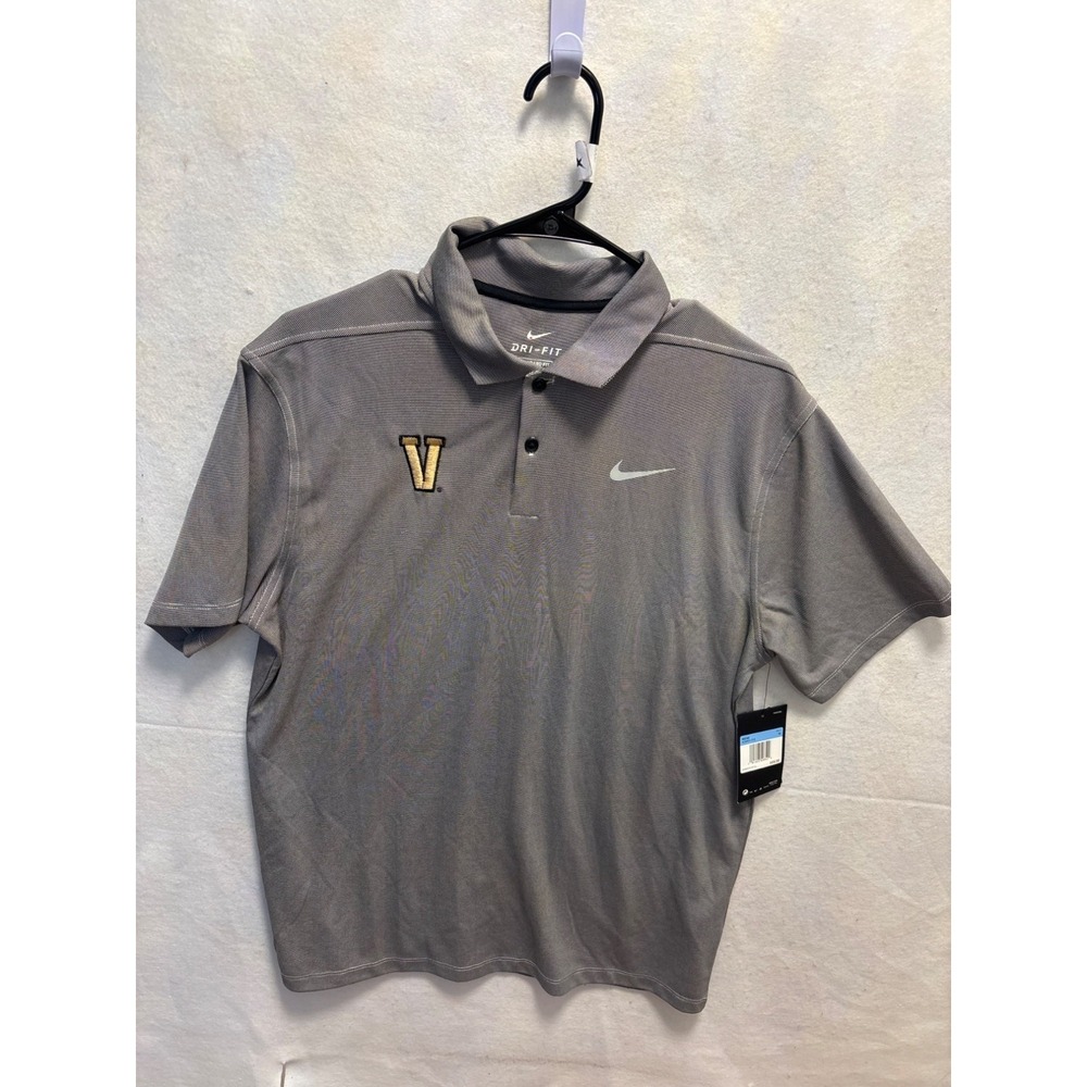 New Nike Dri-FIT Golf Polo Shirt Gray Medium